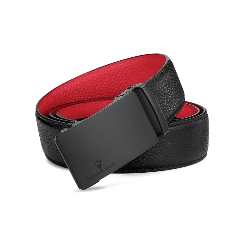 Maserati Cow Leather Belts Men's Width 3.5CM-3
