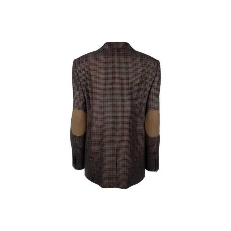 CELINE Jude Single Breasted Checked Jacket-1