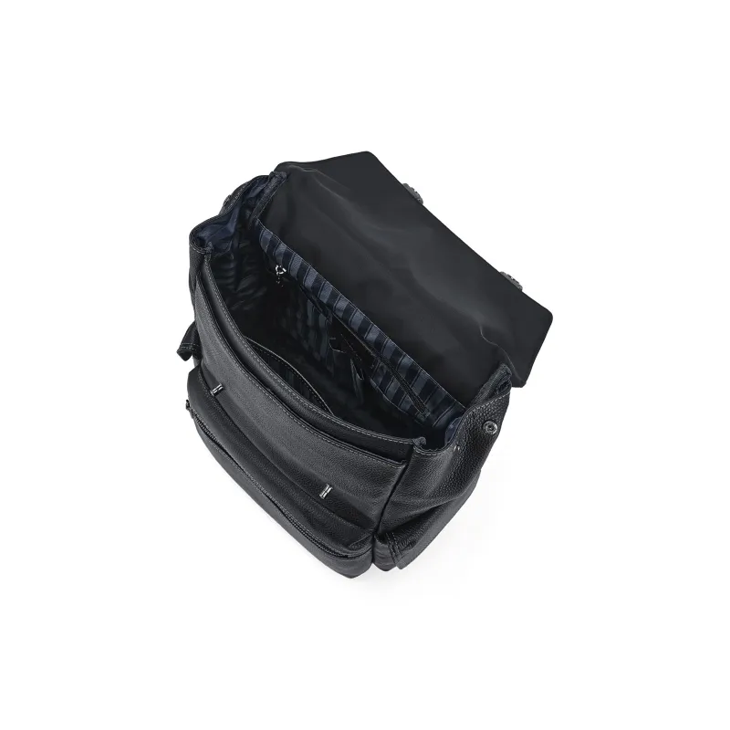 ROBERTA DI CAMERINO Cow Leather Backpack Regular Men's Black-4