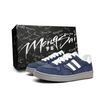 Mengsai Anti Slip Wear Resistant Low Top Skateboard Shoes Women's Prussian Blue