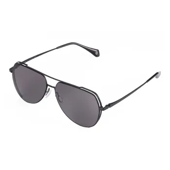ZIPPO Aviator Sun Protection Sunglasses Unisex BK-Matte Black/GY-Antique Copper Gray