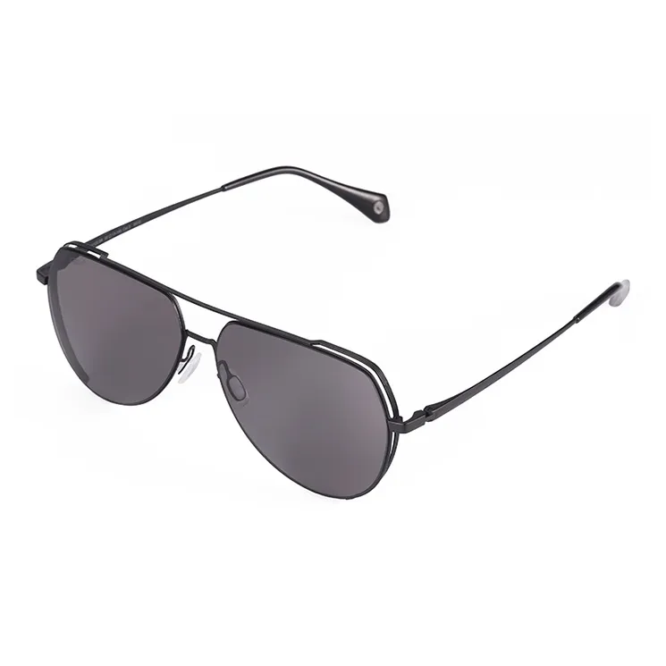 ZIPPO Aviator Sun Protection Sunglasses Unisex BK-Matte Black/GY-Antique Copper Gray-0