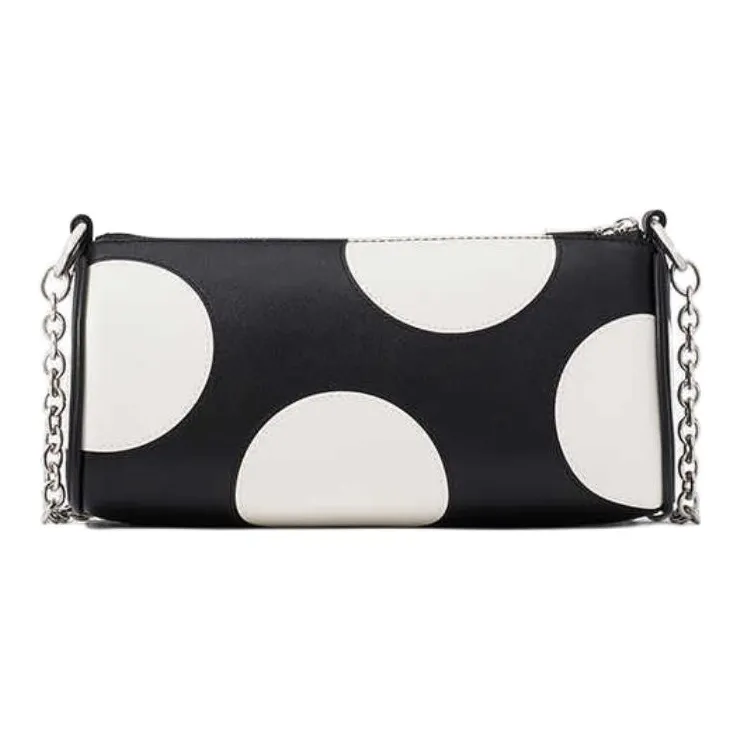 Kate Spade Cow Leather Baguette Bag Crossbody Bag, Shoulder Bag Small Size Women's Black & Multicolor-2