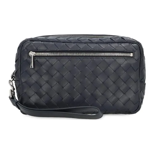Bottega Veneta Cow Leather Clutch Men's Black
