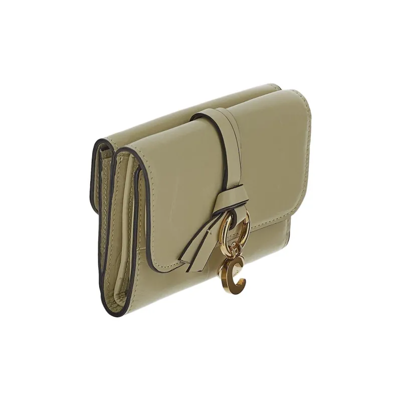 Chloe Calfskin Wallet Regular Women's Green-1