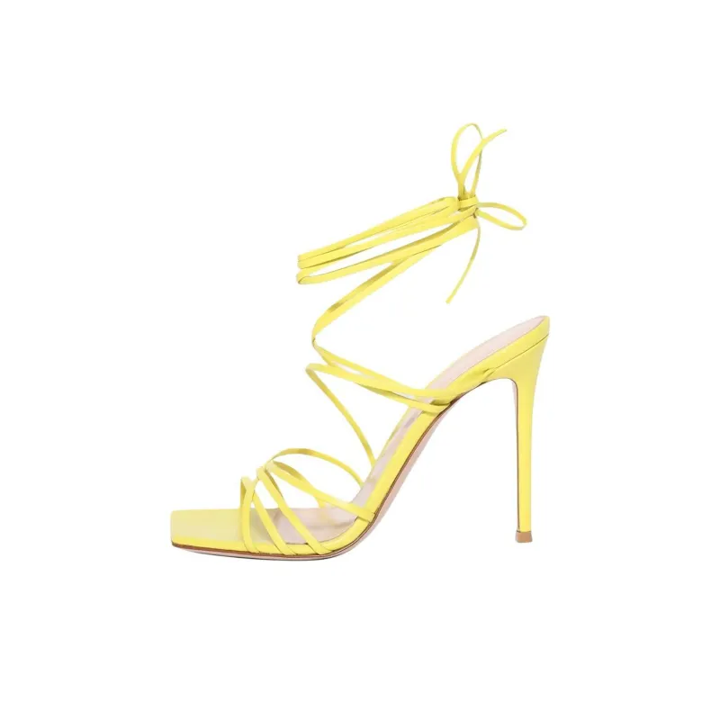 GIANVITO ROSSI Sorrento Strap Sandals Women's Yellow-0
