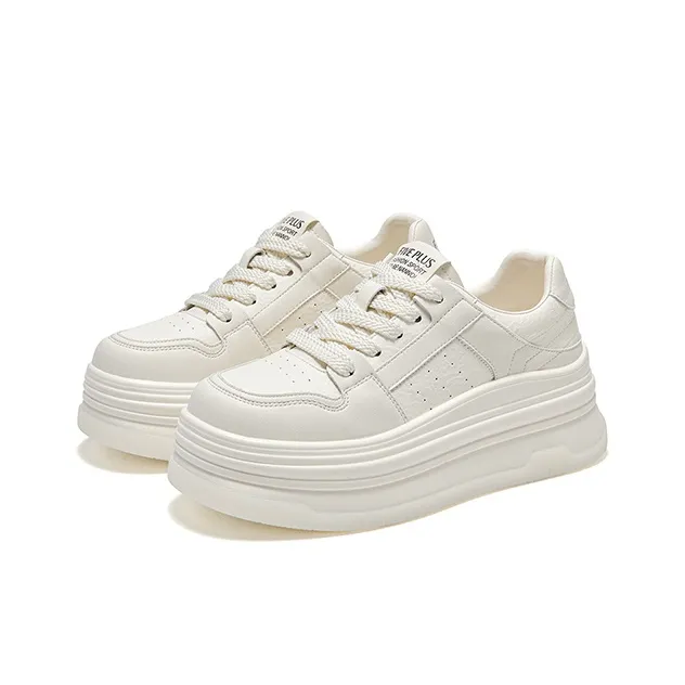 FIVE PLUS Low Top Skateboard Shoes Women's White-2