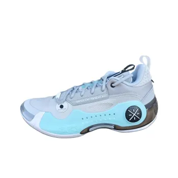 LiNing Non slip Wear resistant Shock Absorption Low Top Basketball Shoes Men's Blue