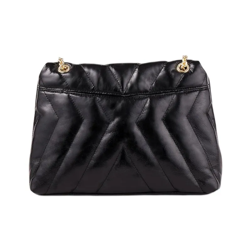 Sandro Cow Leather Shoulder Bag Crossbody Bag Handbag Women's Black-3
