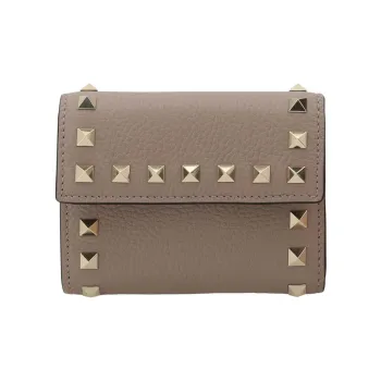 Valentino GARAVANI Leather Wallet Women's Brown