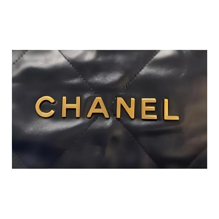 CHANEL 22Bag Shiny Calfskin Trash Bag, Crossbody Bag, Shoulder Bag Trumpets Women's Dark Blue-1