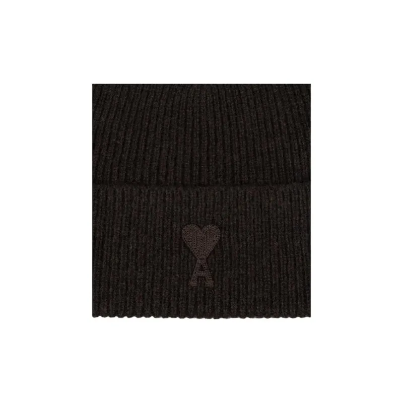 AMIPARIS Paris Logo Embroidered Ribbed Knit Beanie-2