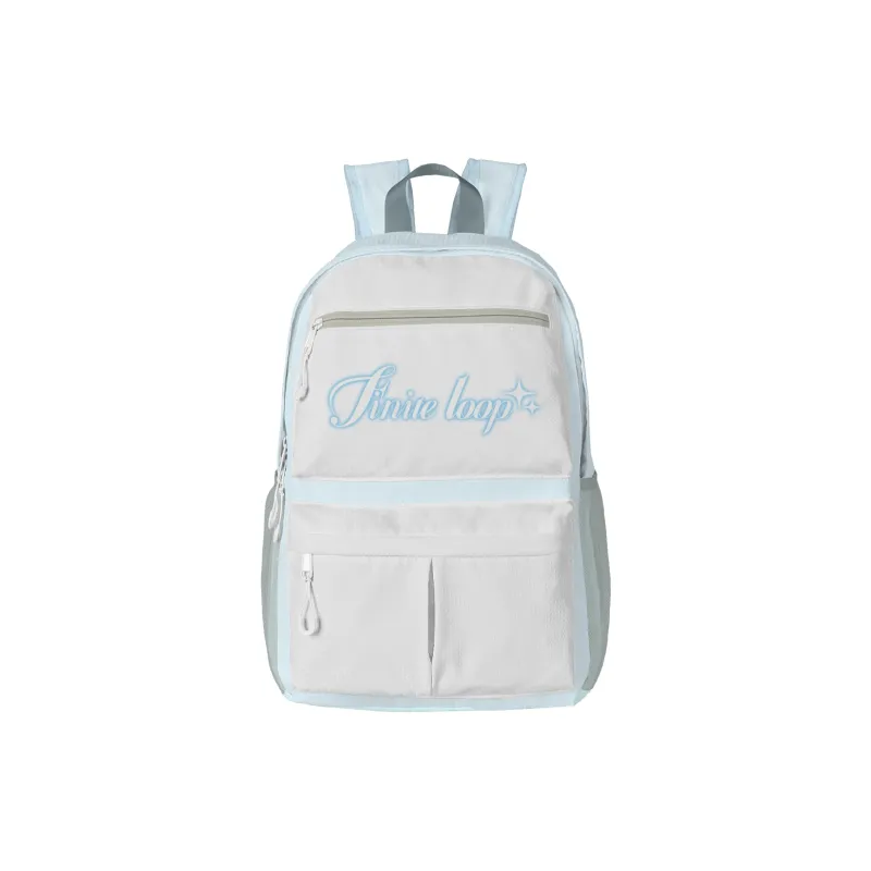 FINITE LOOP Eco Friendly Fabric Travel Backpack Regular Unisex Gray-7
