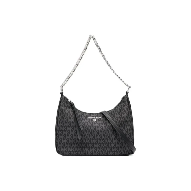 MICHAEL KORS Jet Set Charm Nylon With Calfskin Portable Crossbody Bag, Shoulder Bag Women's Black-0