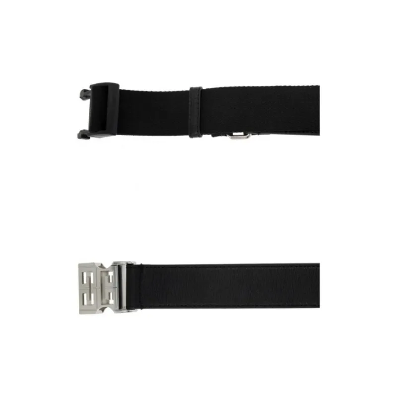 Givenchy Calfskin Leather Belts Unisex Black Width: 3.5cm-3