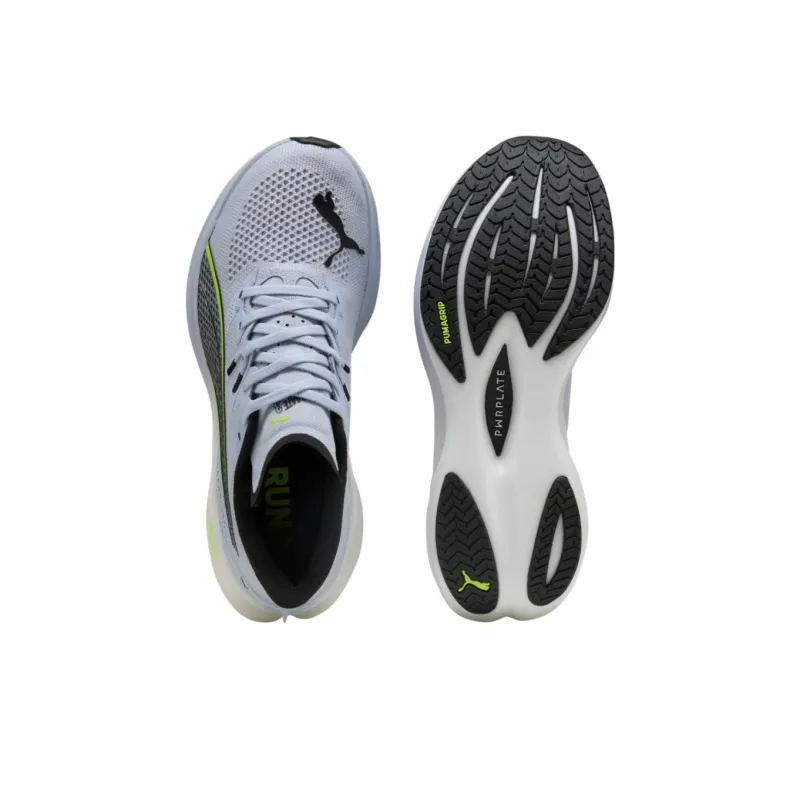 PUMA Deviate NITRO 3 Anti Slip Wear Resistant Low Top Running Shoes Men's Blue White-3