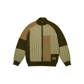 PALACE Patchwork Zip Knit