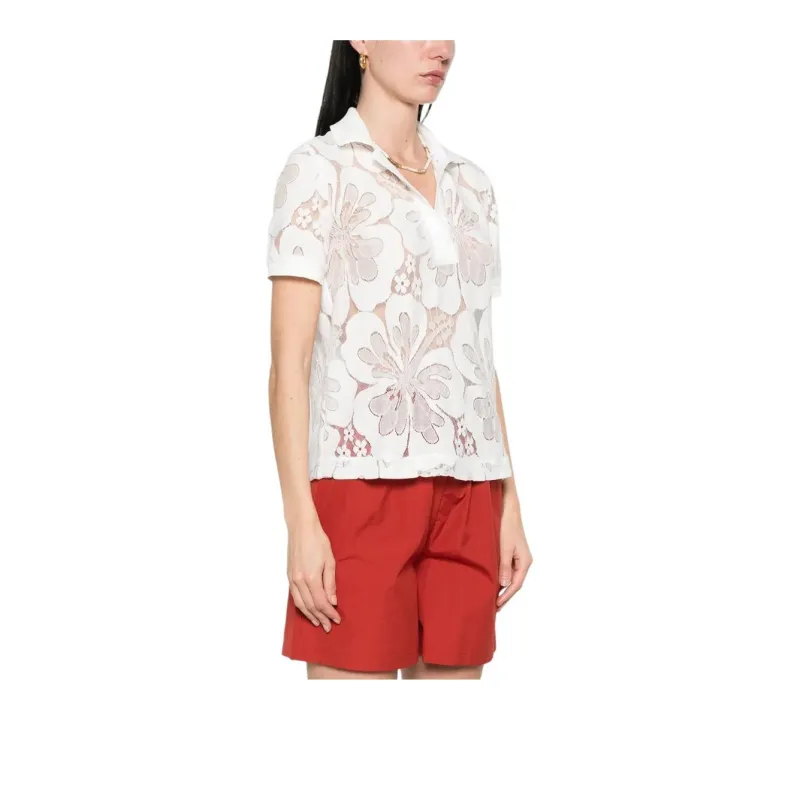 MaxMara Floral Patterned Lace Detailed Top-3