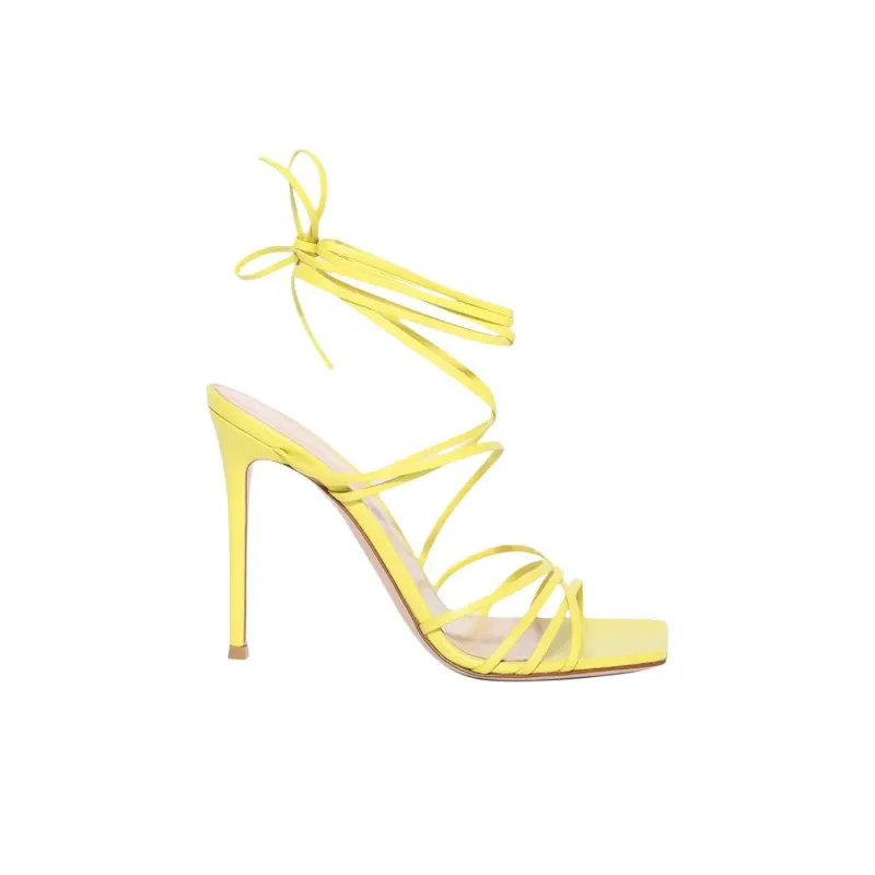 GIANVITO ROSSI Sorrento Strap Sandals Women's Yellow-1