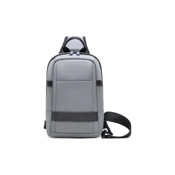 HLA Membrana Dermalis Composite Material Shoulder Bag Unisex Gray