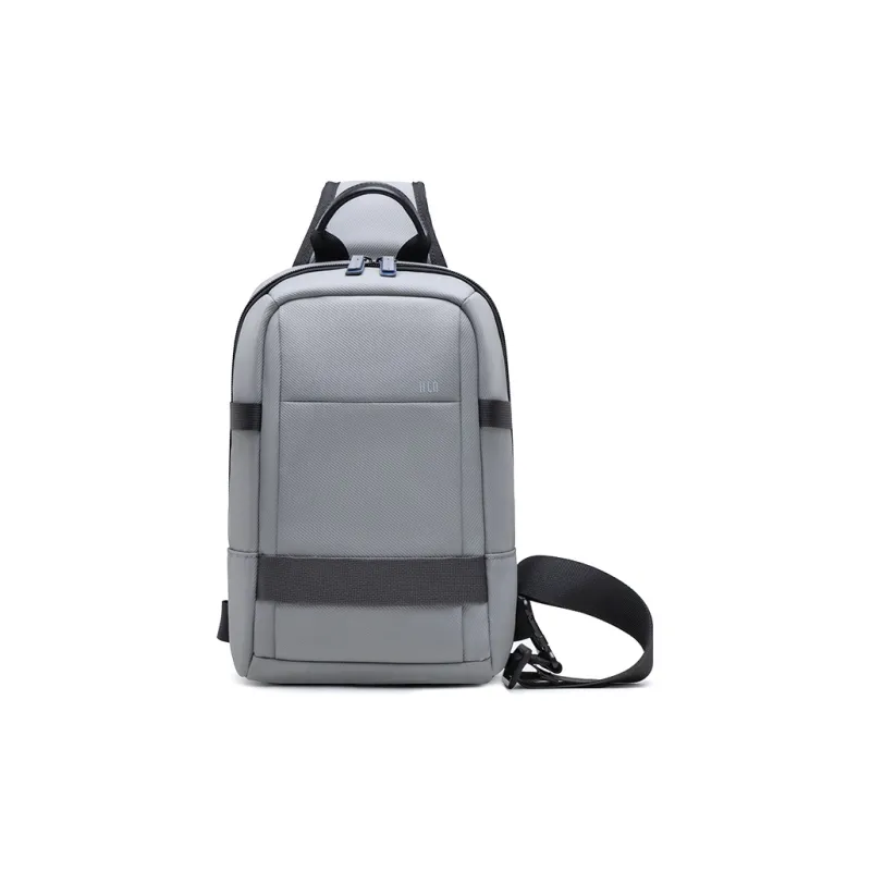 HLA Membrana Dermalis Composite Material Shoulder Bag Unisex Gray-0