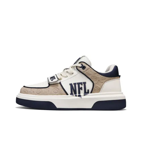 NFL College 1 Lower Toddler Shoes Low Top Skateboard Shoes Unisex Beige Blue