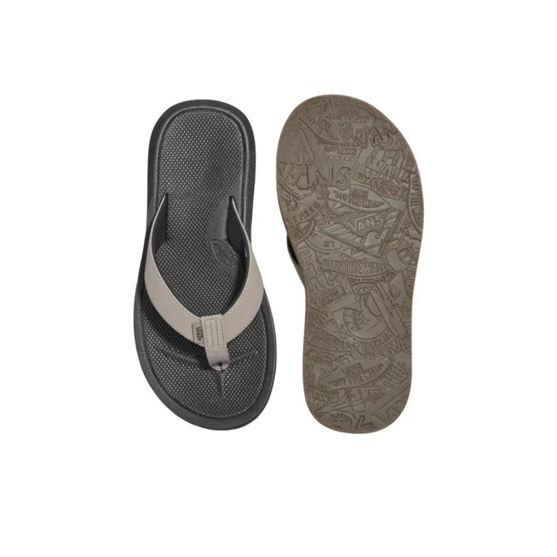 Vans Abrasion-Resistant Slip-Resistant Flip Flops Unisex Gray Brown-3