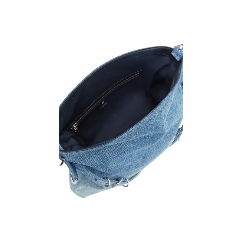 Givenchy Voyou Cotton Shoulder Bag Regular Women's Blue-3
