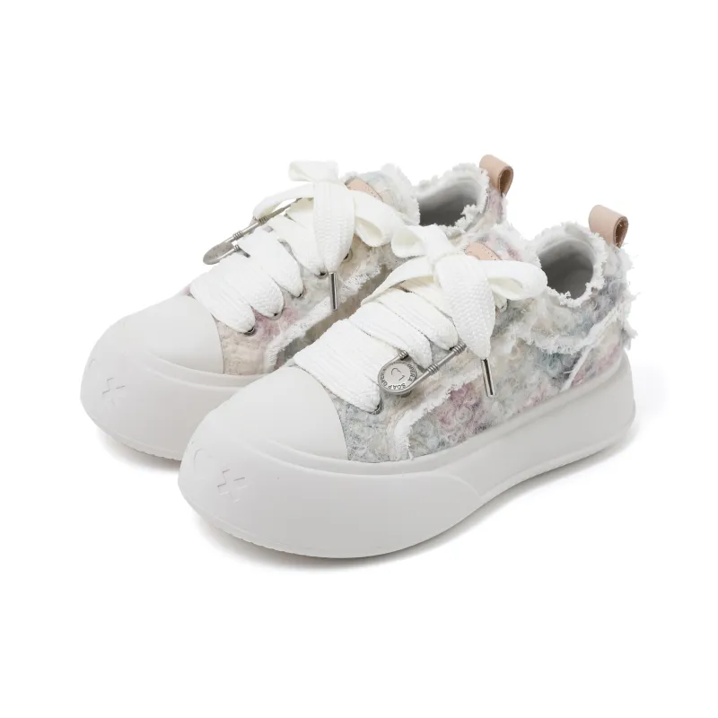 SOAP OPERA Basic Collection Coverage Slip Resistant And Abrasion Resistant Low Top Skateboard Shoes Unisex White-3