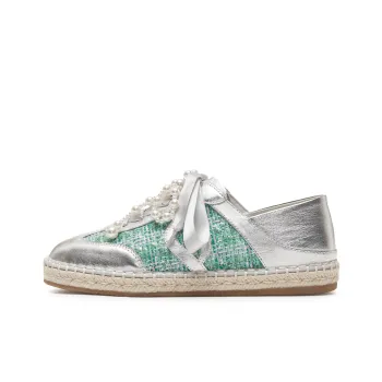Joypeace Gold Foil Album Espadrilles Women's
