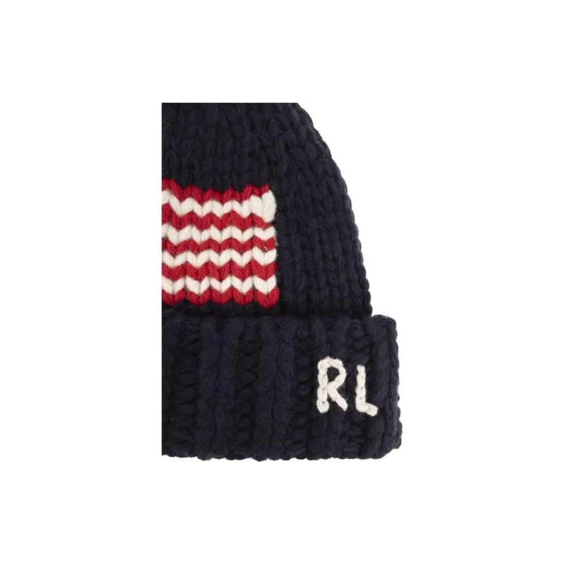 Polo Ralph Lauren Flag-Intarsia Pompom-Detailed Beanie-2