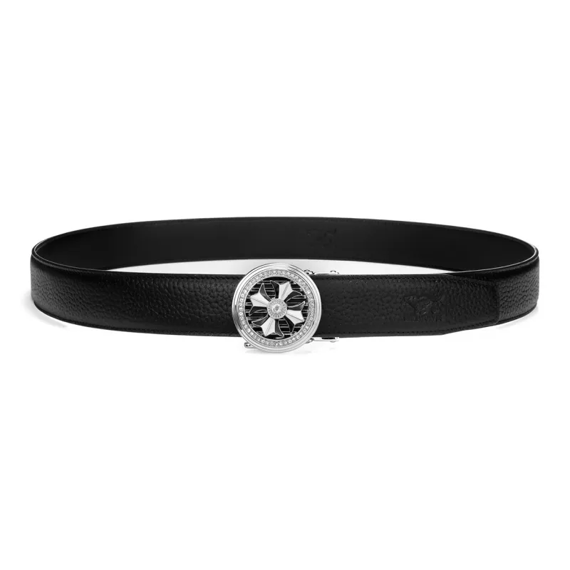 SEPTWOLVES Cow Leather Leather Belts Men's Width 3.5CM-4