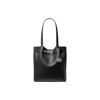MICHAEL KORS Split Cow Leather Tote Bag, Shopping Bag, Shoulder Bag Large Size Women's Black