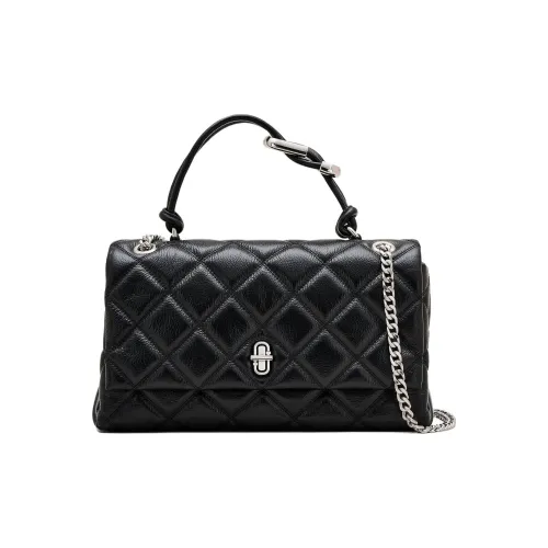 MARC JACOBS Leather Shoulder Bag, Crossbody Bag, Handbag Medium Size Women's Black