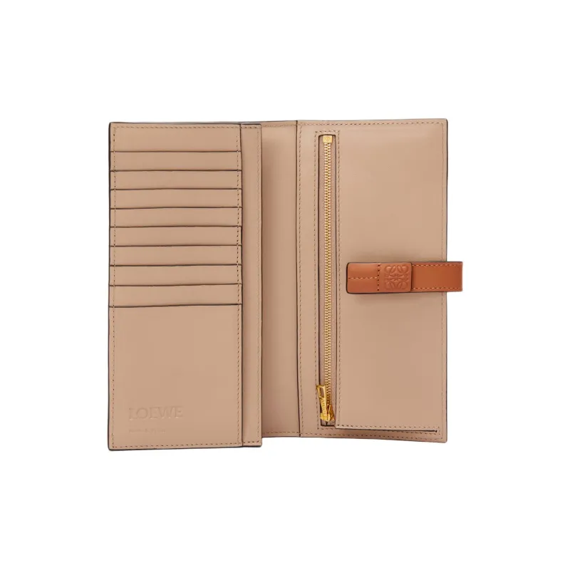 LOEWE Calfskin Wallet Large Size Women's Toffee-3