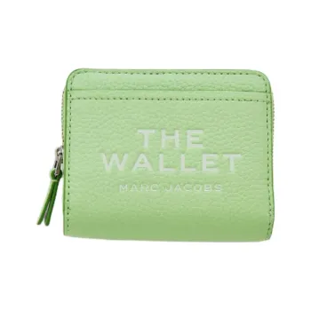 MARC JACOBS Leather Wallet Mini Women's Light Green