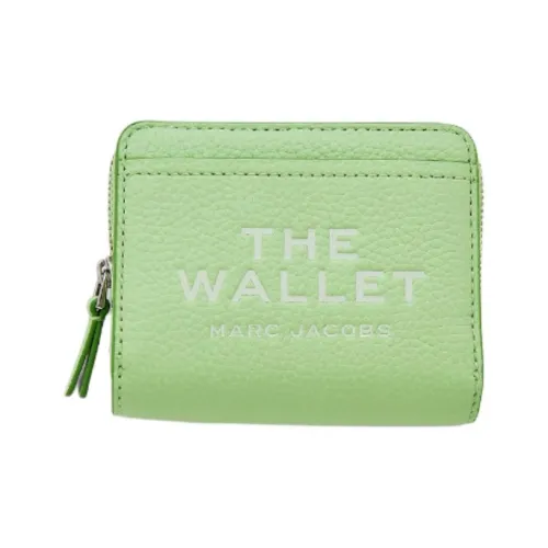 MARC JACOBS Leather Wallet Mini Women's Light Green