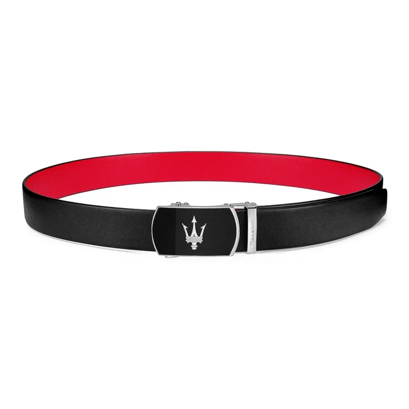 Maserati Cow Leather Belts Men's Width 3.4cm-2