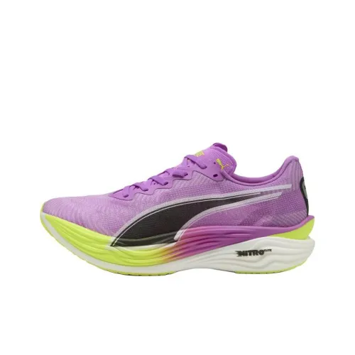 PUMA Deviate NITRO Elite 3 Anti Slip Wear Resistant Low Top Running Shoes Men's Purple