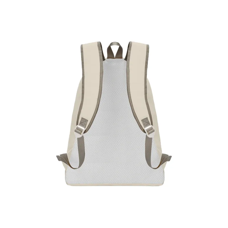 TURN UP Polyester Students Backpack Unisex Ecru-2