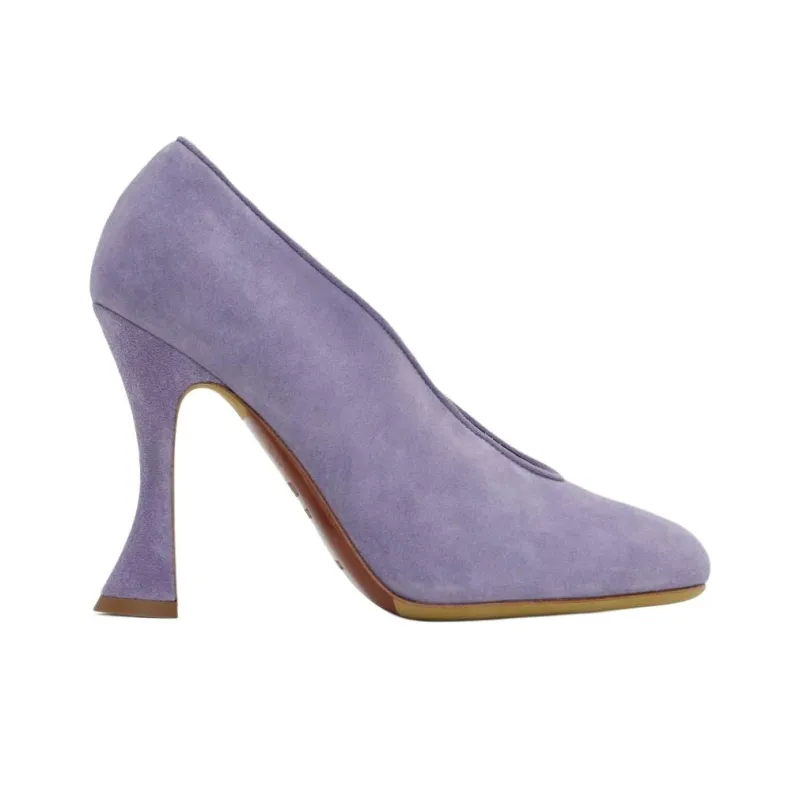 MOSCHINO Slim Heel High Heels 10cm Women's Purple-1