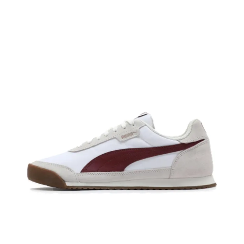 PUMA Turino 2 Cushioned Slip-Resistant Low-Top Casual Shoes Unisex White Red-0