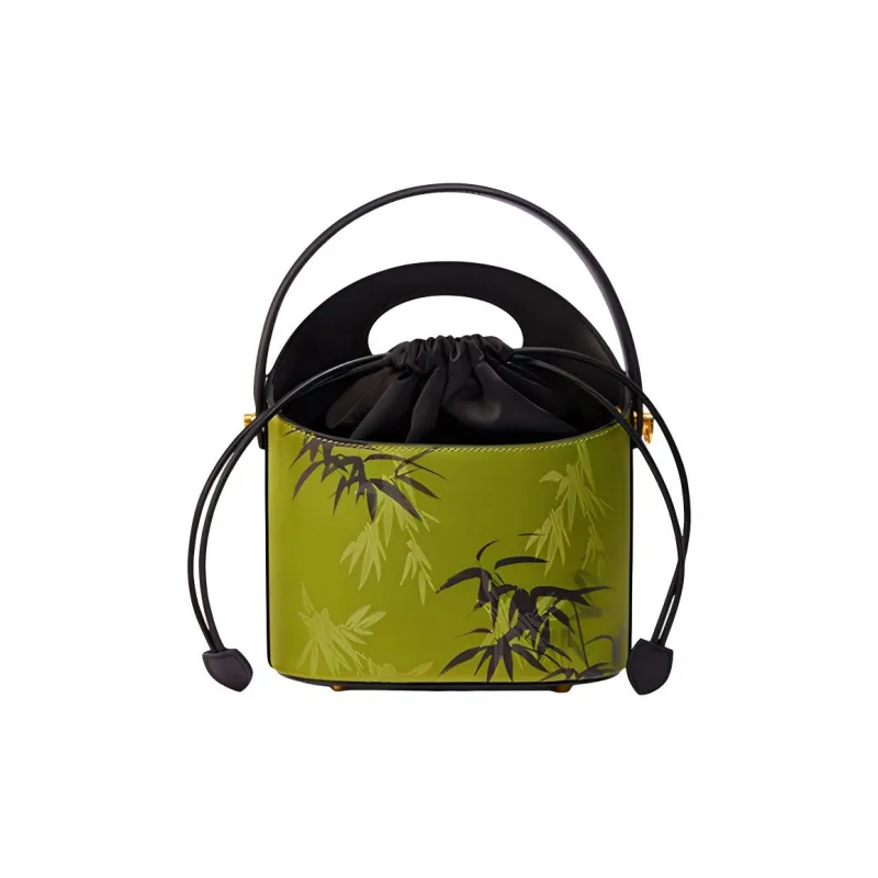 Pmsi Cow Leather, Split Cow Leather Bucket Bag Handbag Trumpets Women's Multicolor-1
