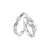 Floral Sweetheart Couple Rings