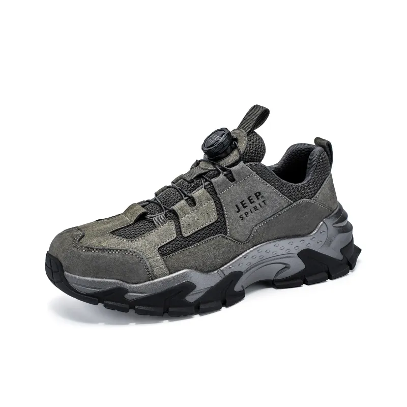 JEEP SPIRIT Chunky Sneakers Men Low Top Gray/Black-2