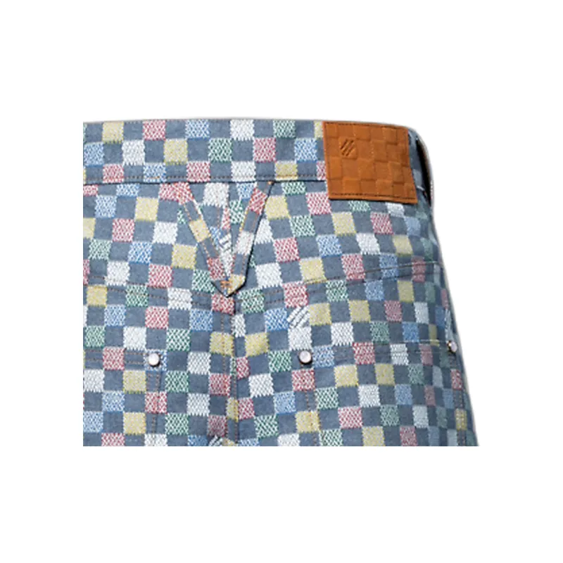 LOUIS VUITTON Damier Wide Chambray Shorts-4