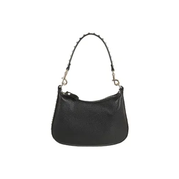 Valentino Rockstud Cow Leather One Shoulder Handbags Small Size Women's Black