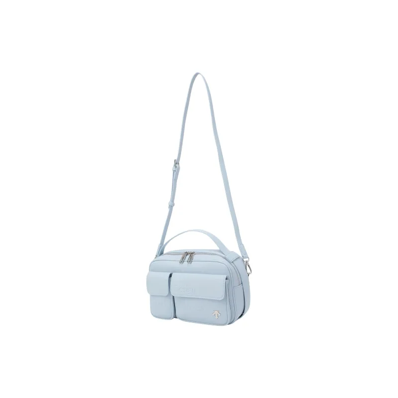 DESCENTE Synthetic Leather One Shoulder Handbag Mini Women's Light Blue-0