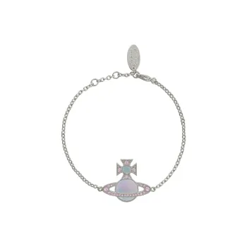 Vivienne Westwood Brass Saturn Styling Bracelet Women's Silver/Blue