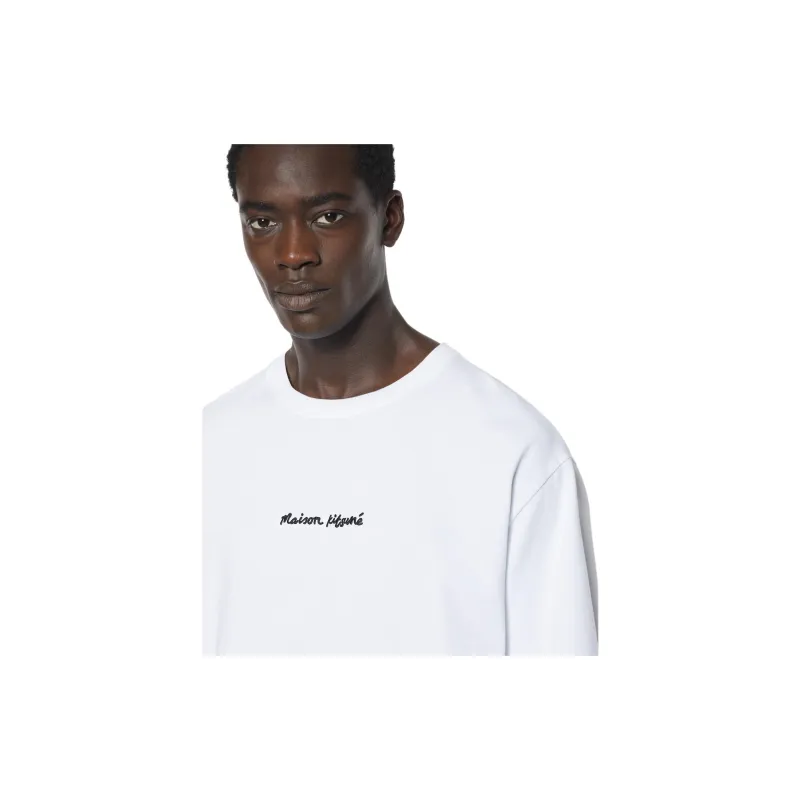 Maison Kitsune Line Handwriting Oversized T Shirt-4